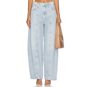 Agolde 'Kristen' Blue Cotton Wide Leg Denim Jean Size 23